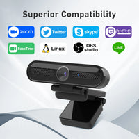 2K/1080P Webcam with 2 Microphones for Laptop