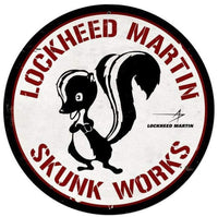 Lockheed Martin Skunk Works round Retro Metal Signs Wall Art