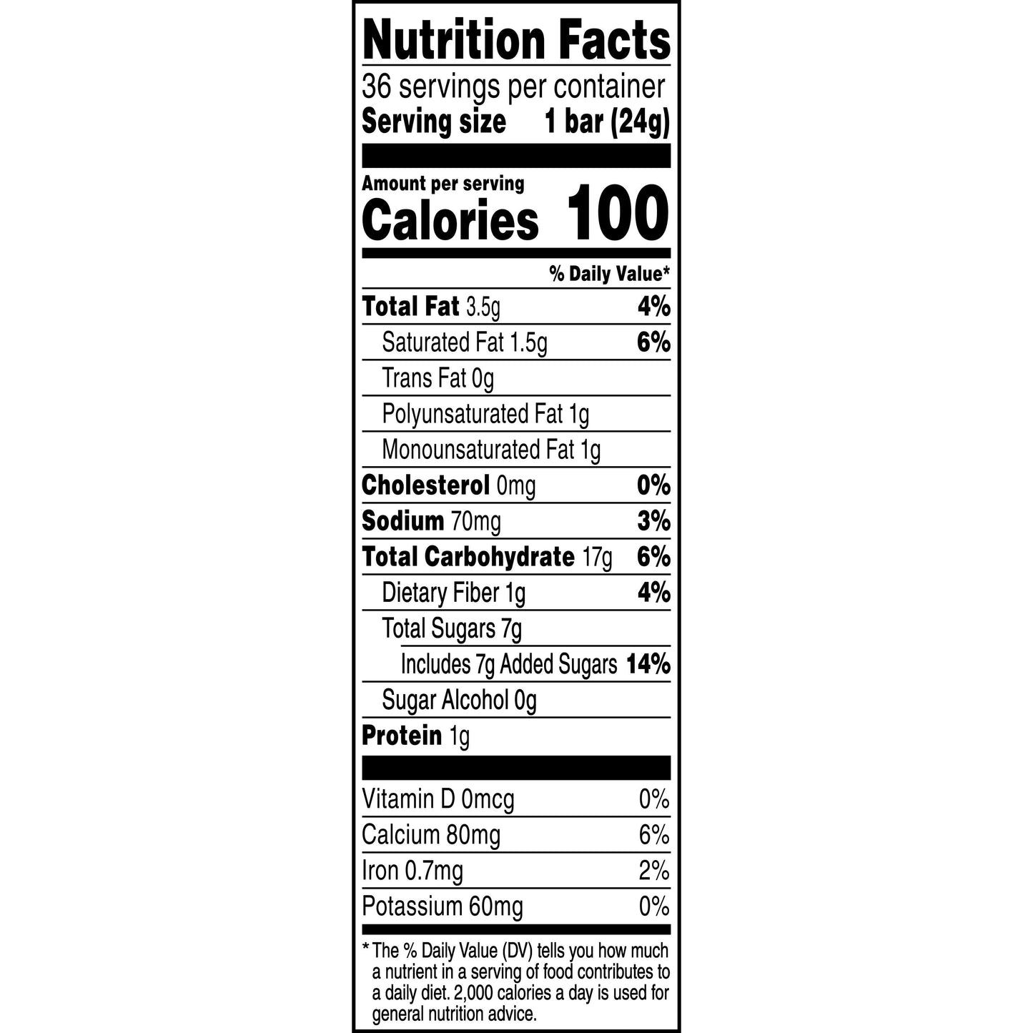 (4 Pack)  Chewy Granola Bars, Chocolate Chip Flavor, 0.84 Oz, 36 Count