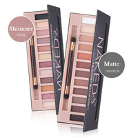 BestLand 2 Pack 12 Colors Makeup Nude Colors Eyeshadow Palette