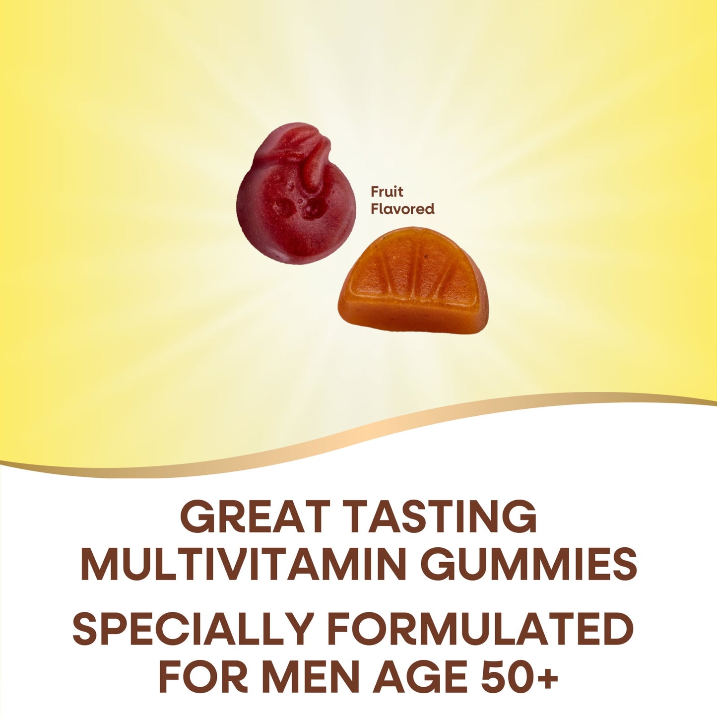 Alive! Men'S 50+ Gummy Multivitamins, B-Vitamins, Fruit Flavored, 60 Count