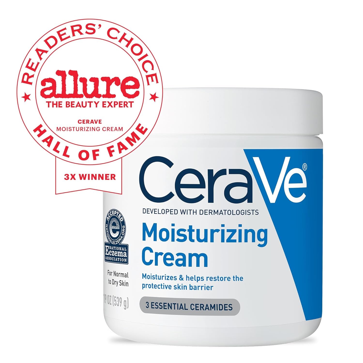 CeraVe Moisturizing Cream Body and Face Moisturizer for Dry Skin