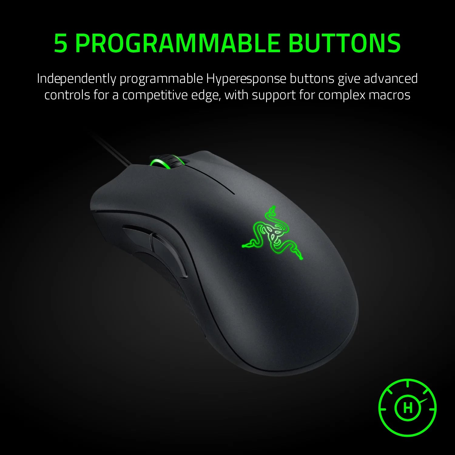 Deathadder Essential Wired Optical Gaming Mouse for PC 5 Buttons