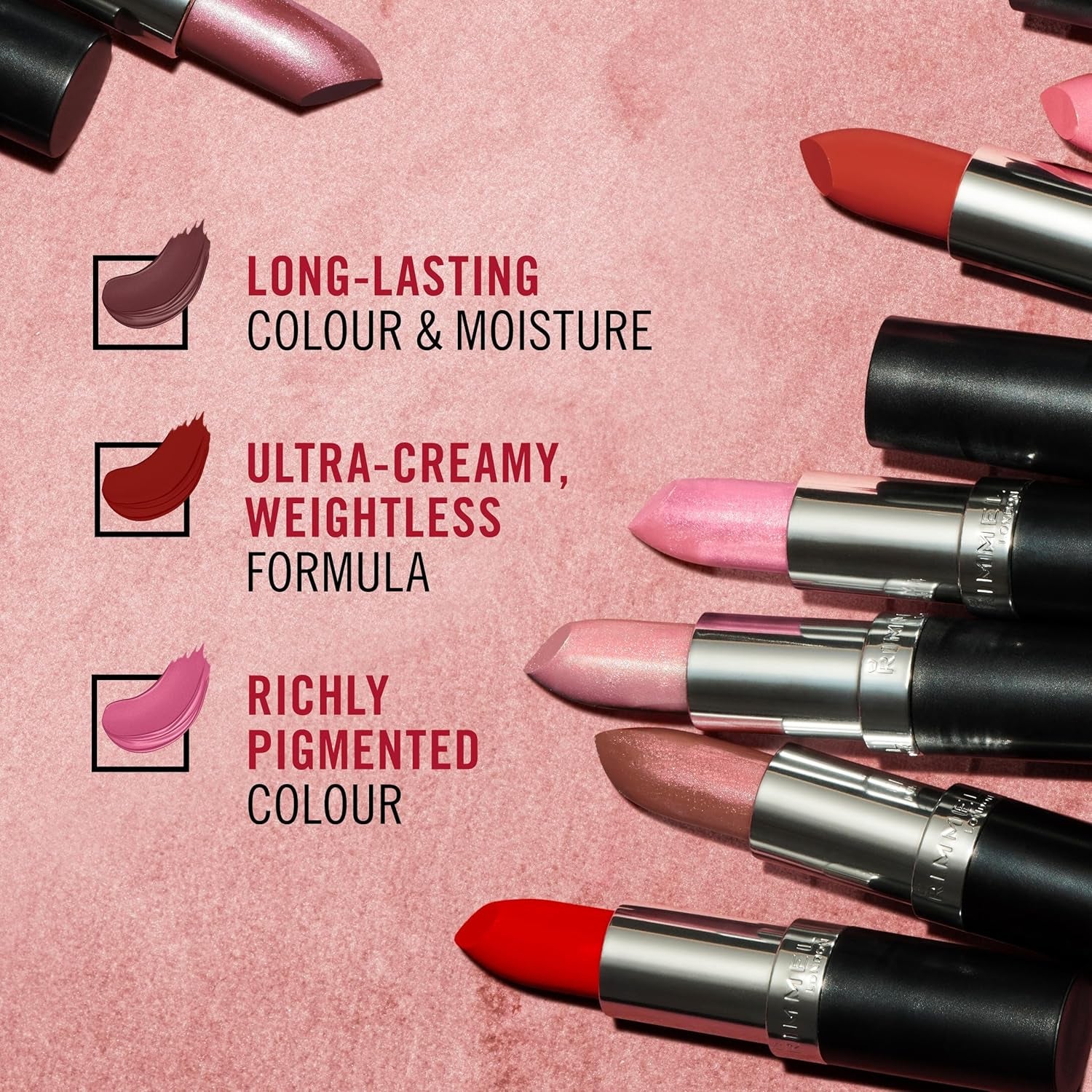 Rimmel Lasting Finish Lipstick - up to 8 Hours of Intense Lip Color