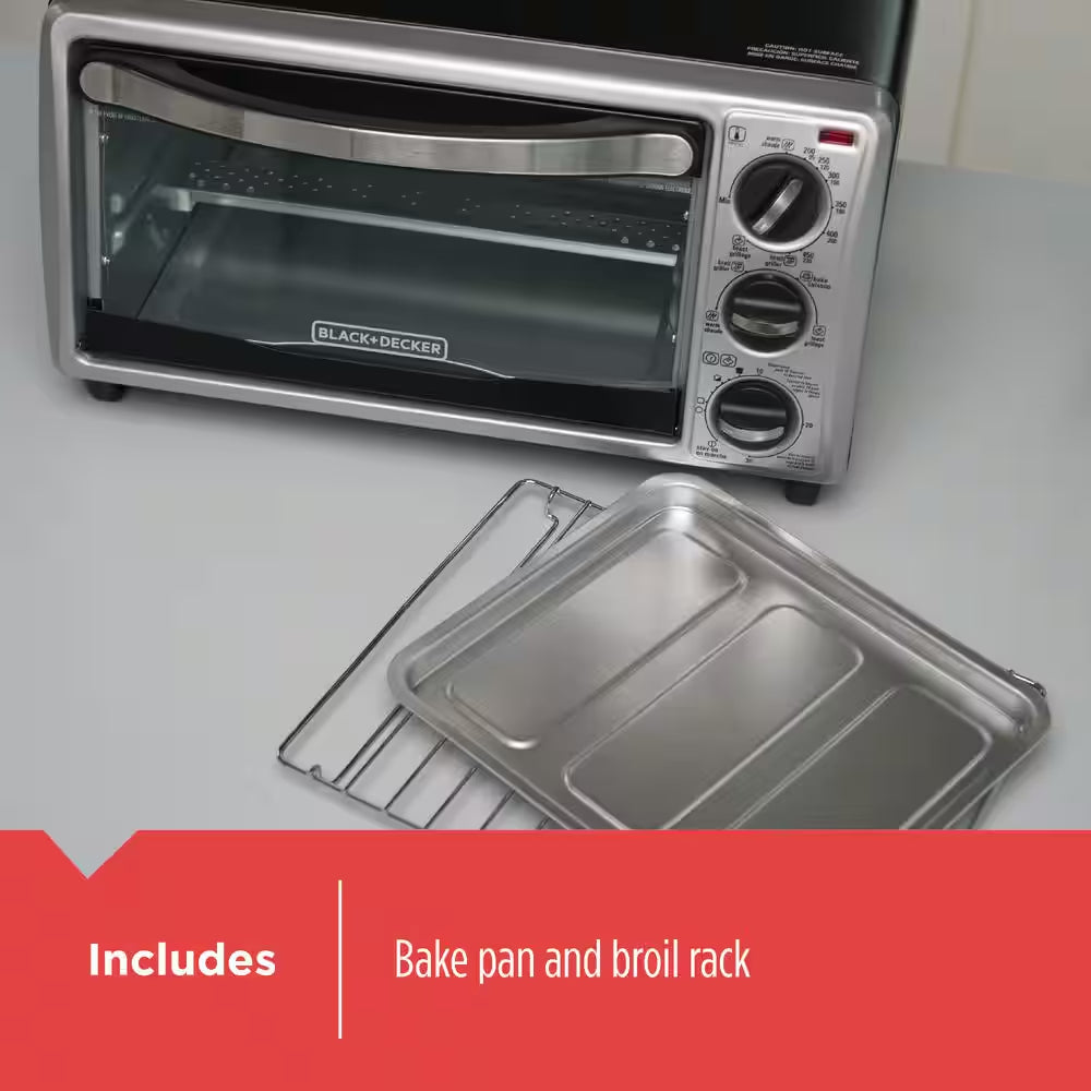 4-Slice Stainless Steel Toaster Oven