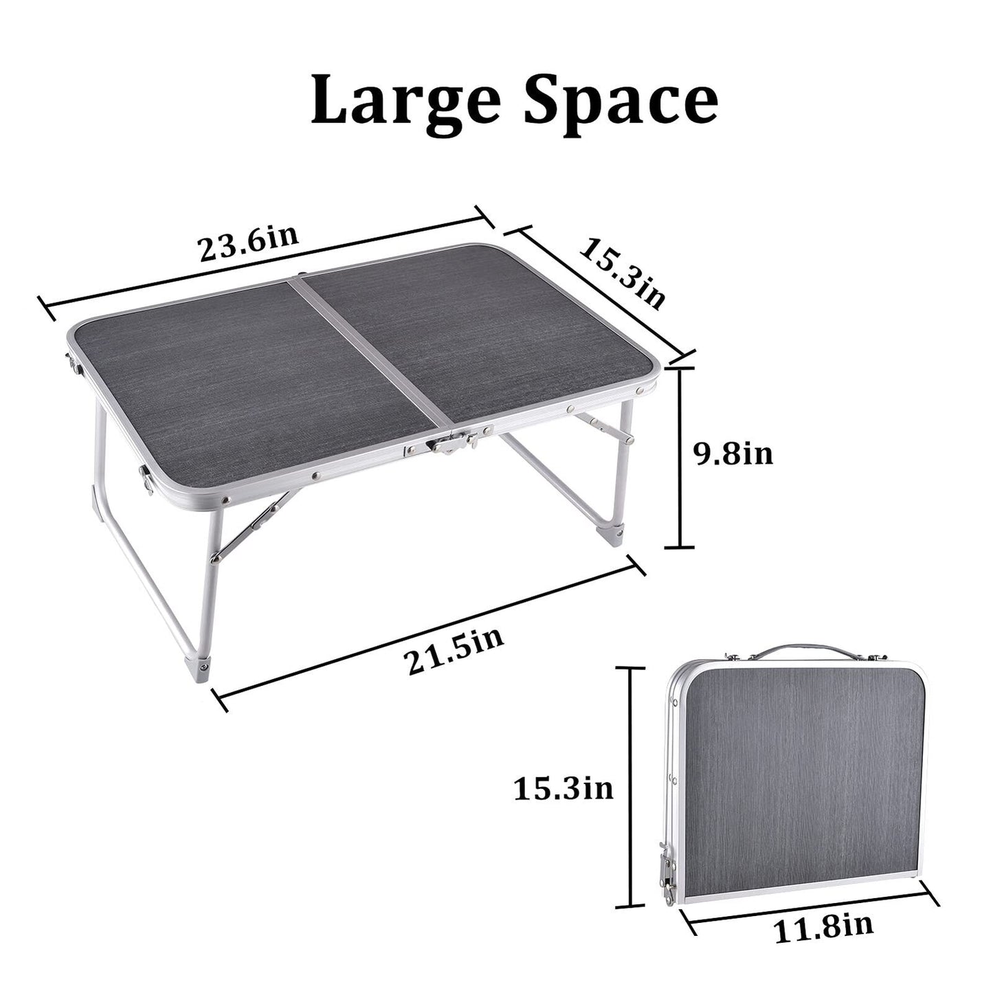 Foldable Laptop and Bed Table with Storage