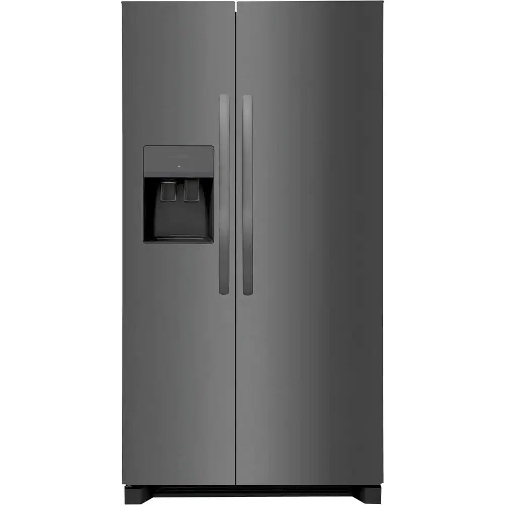 36 In. 25.6 Cu. Ft. Side by Side Refrigerator in Black Stainless Steel