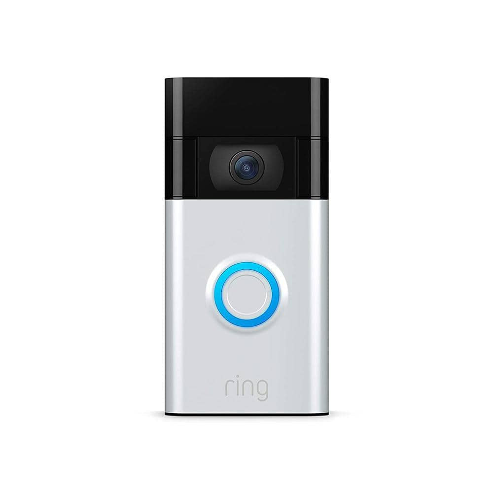 Video Doorbell - Smart Wireless Wifi Doorbell Camera with Built-In Battery, 2-Way Talk, Night Vision, Satin Nickel