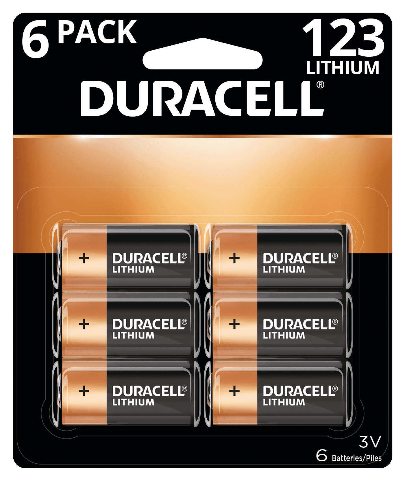 Duracell 3V High Performance Lithium Battery, 123, 6 Pack