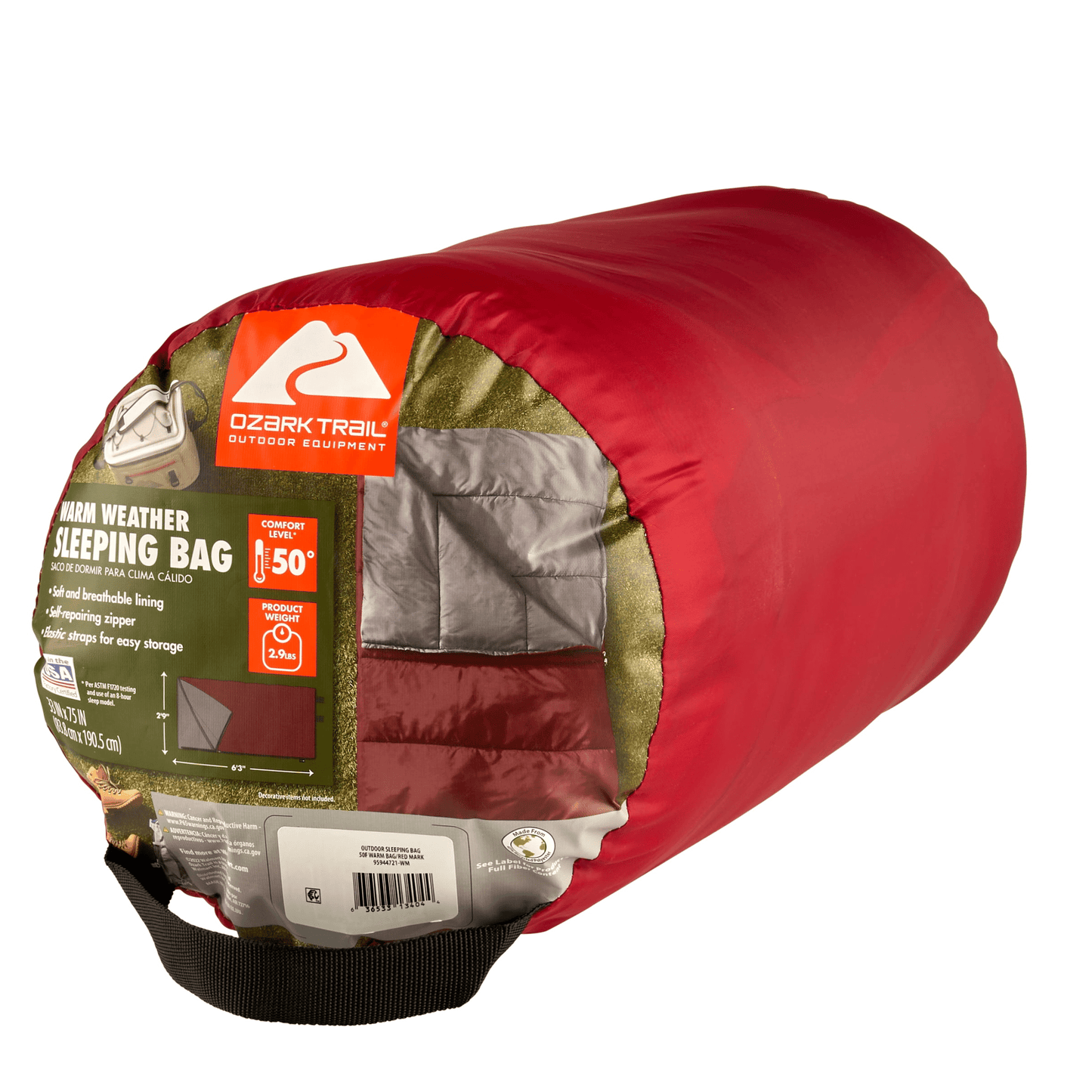 Ozark Trail 50-Degree Warm Weather Rectangular Sleeping Bag