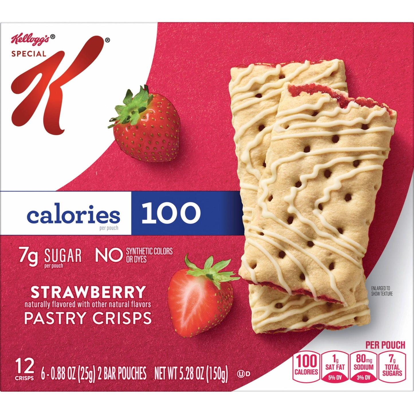 Kellogg'S Strawberry Chewy Pastry Crisps Ready-To-Eat