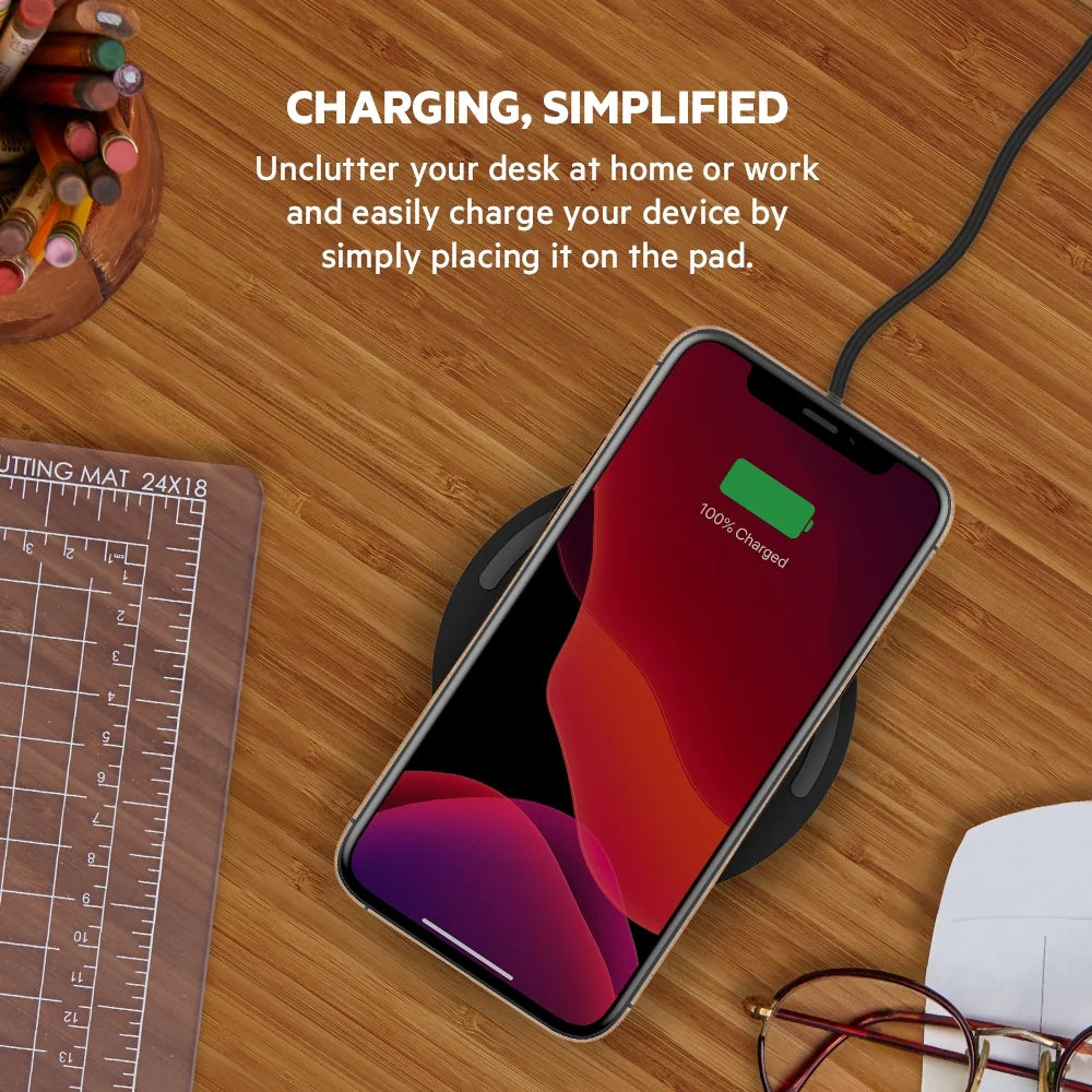 Quick Charge Wireless Charging Pad for Iphone, Samsung Galaxy, Apple Airpods Pro & More