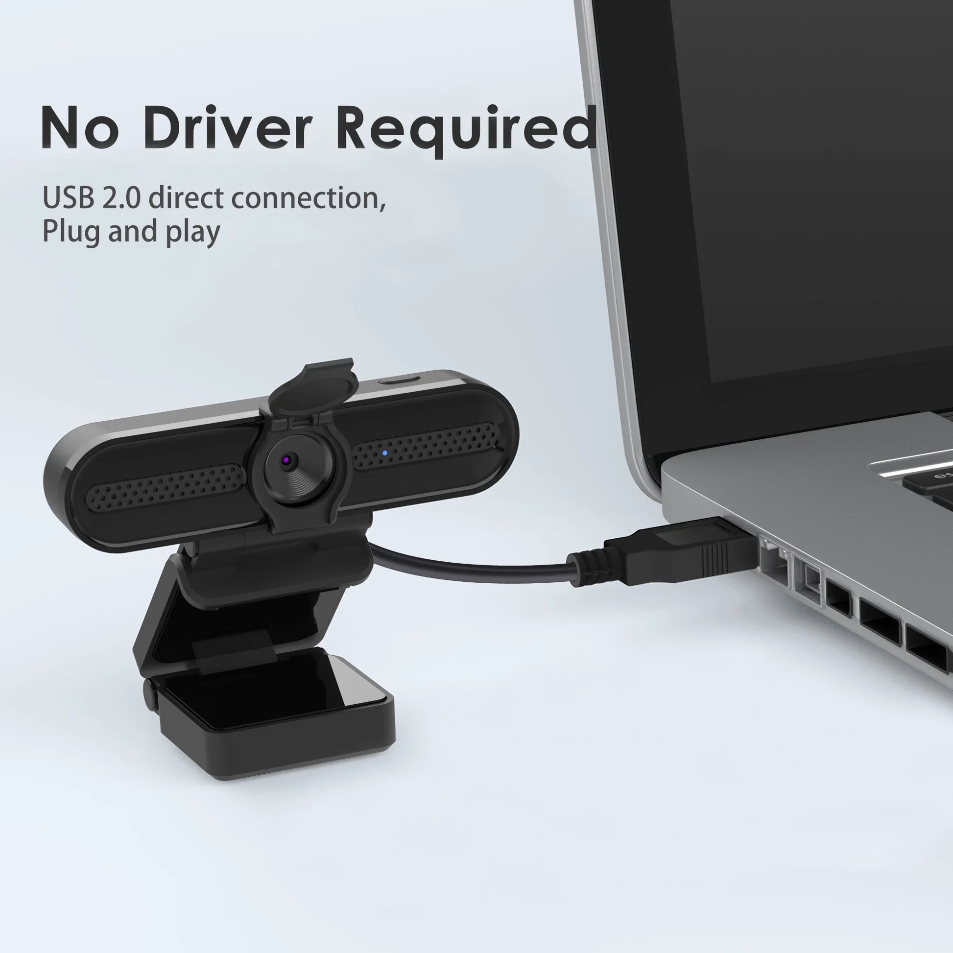 2K/1080P Webcam with 2 Microphones for Laptop