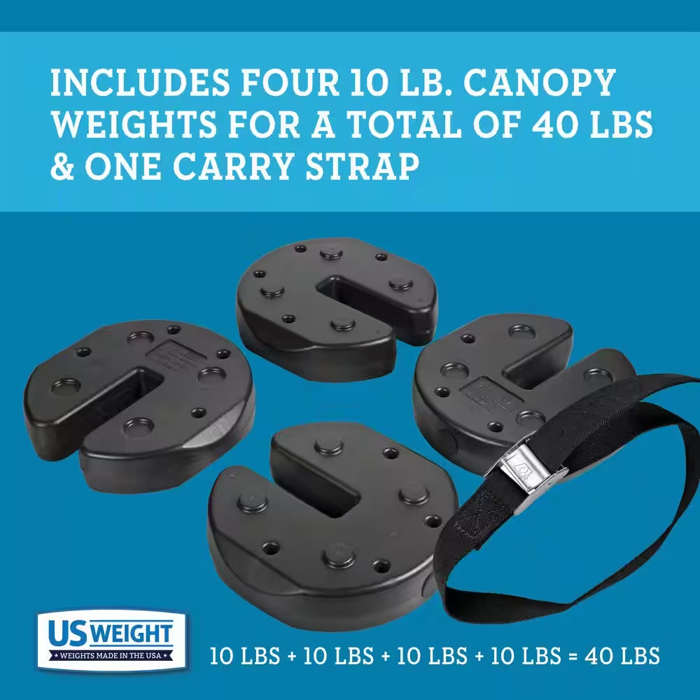 USW 40 Lbs. US Weight Canopy Weight Plates with Carry Strap