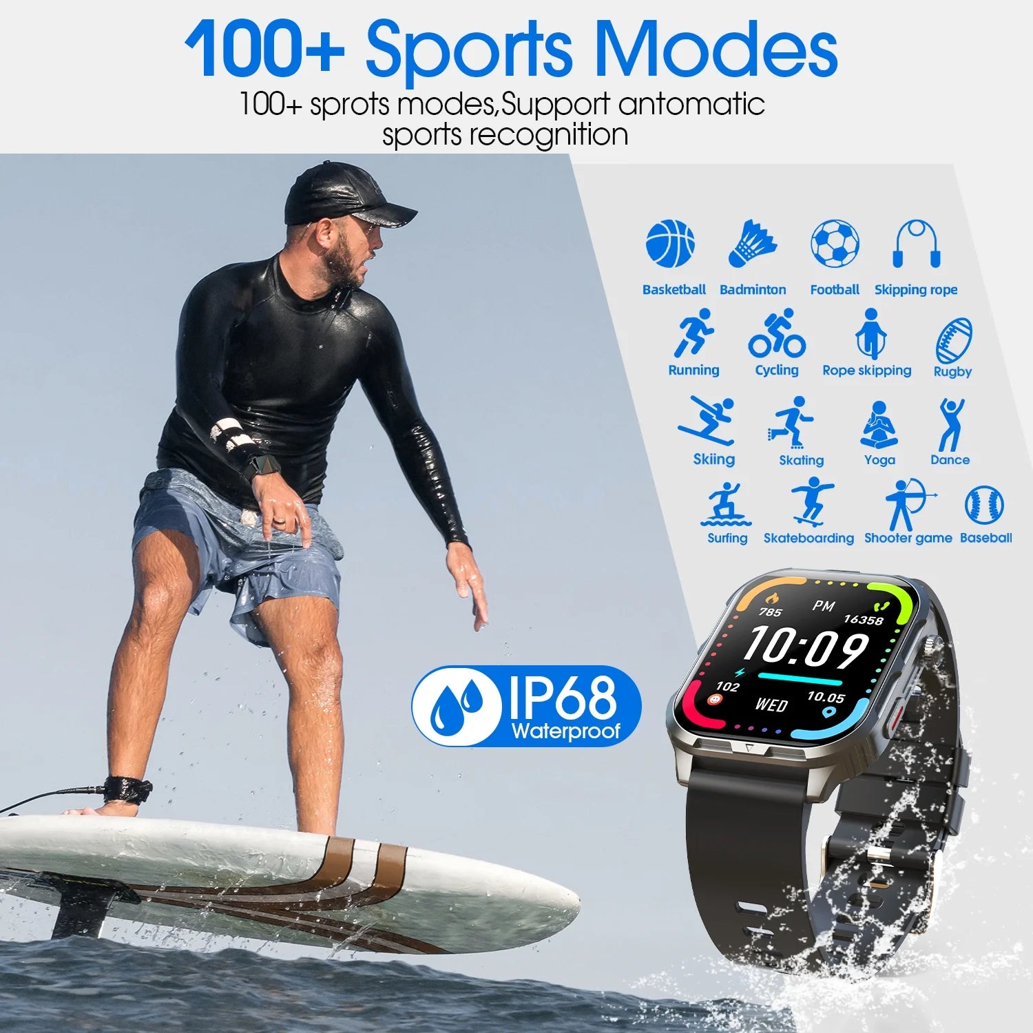 Smart Watch for Android and Iphone H5 IP68 Waterproof