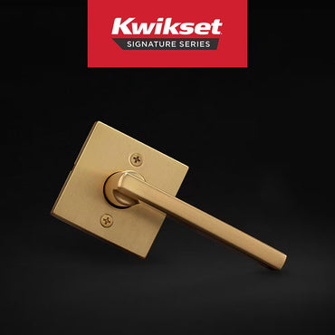 Halifax Square Satin Brass Half-Dummy Door Lever