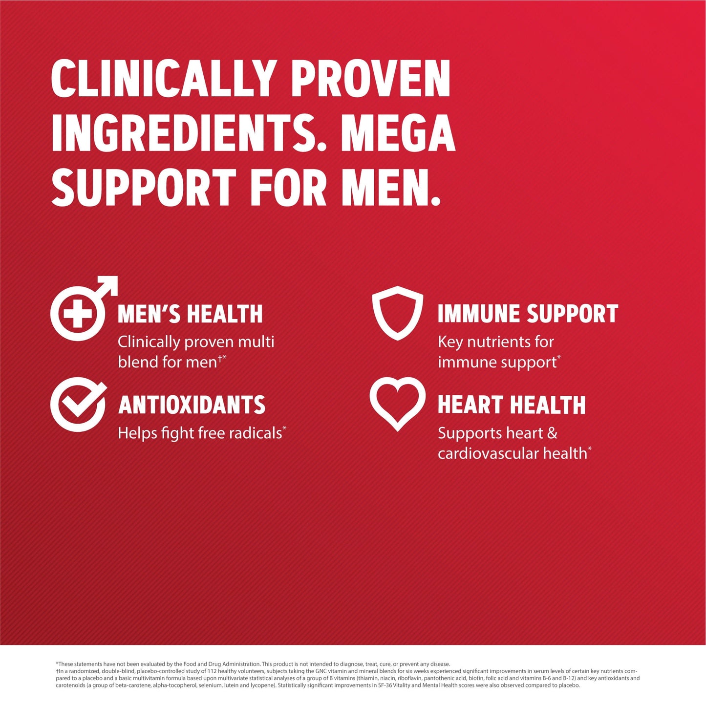 Mega Men Multivitamin Antioxidants Heart Health and Immune Support 180 Count