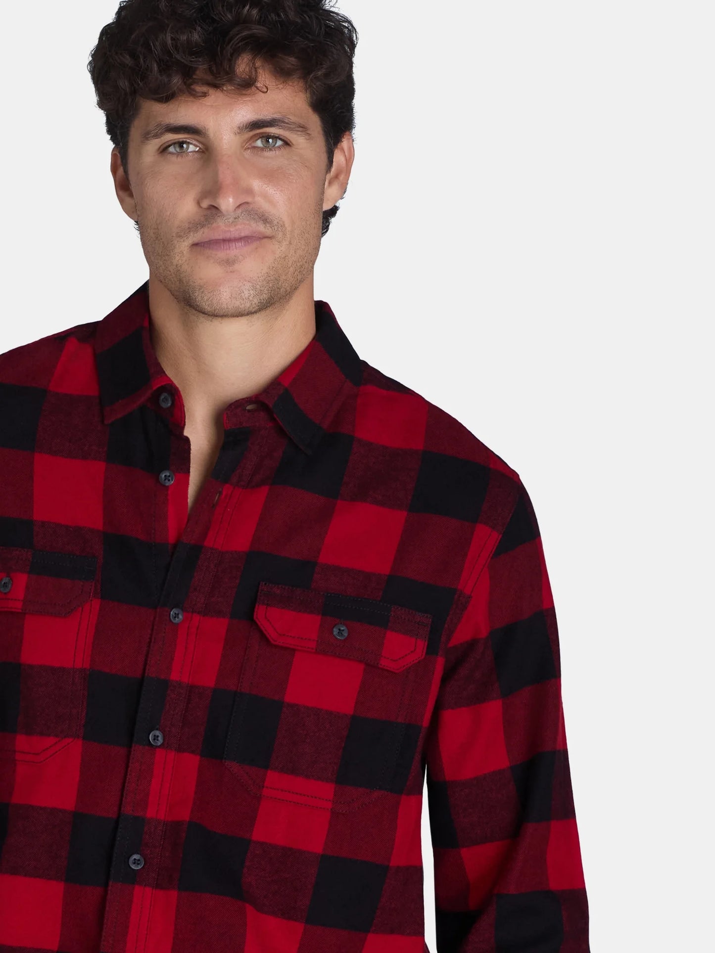 Men's Flannel Shirt with Long Sleeves