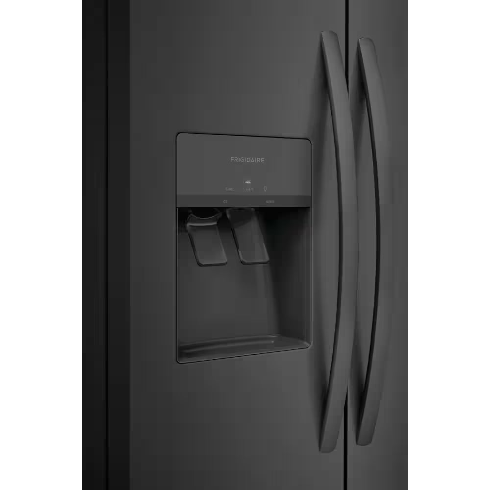 36 In. 25.6 Cu. Ft. Side by Side Refrigerator in Black Stainless Steel