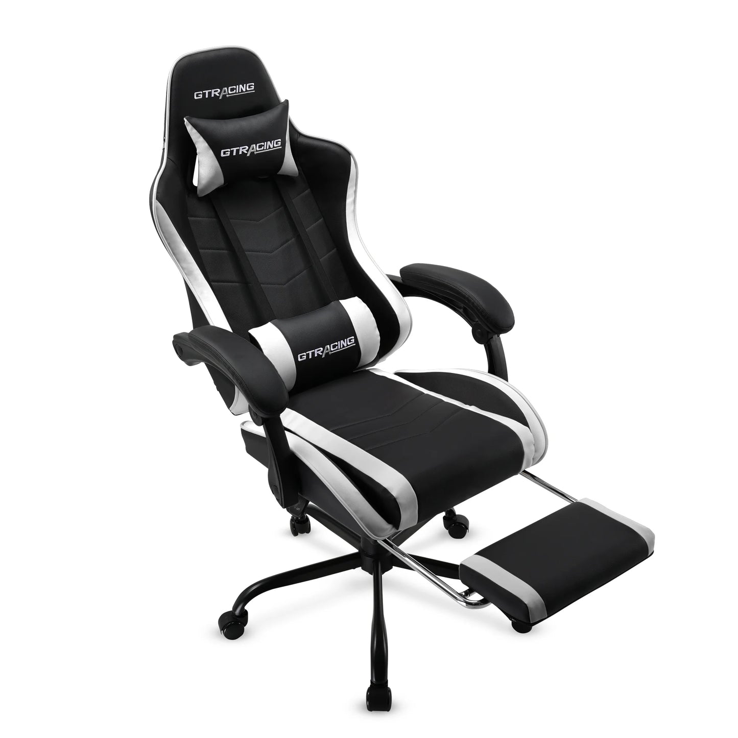 GTWD-200 Ergonomic Gaming Chair with Adjustable Pillows and Footrest