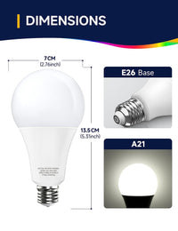 A21 3 Way LED Light Bulbs 50 100 150W Equivalent