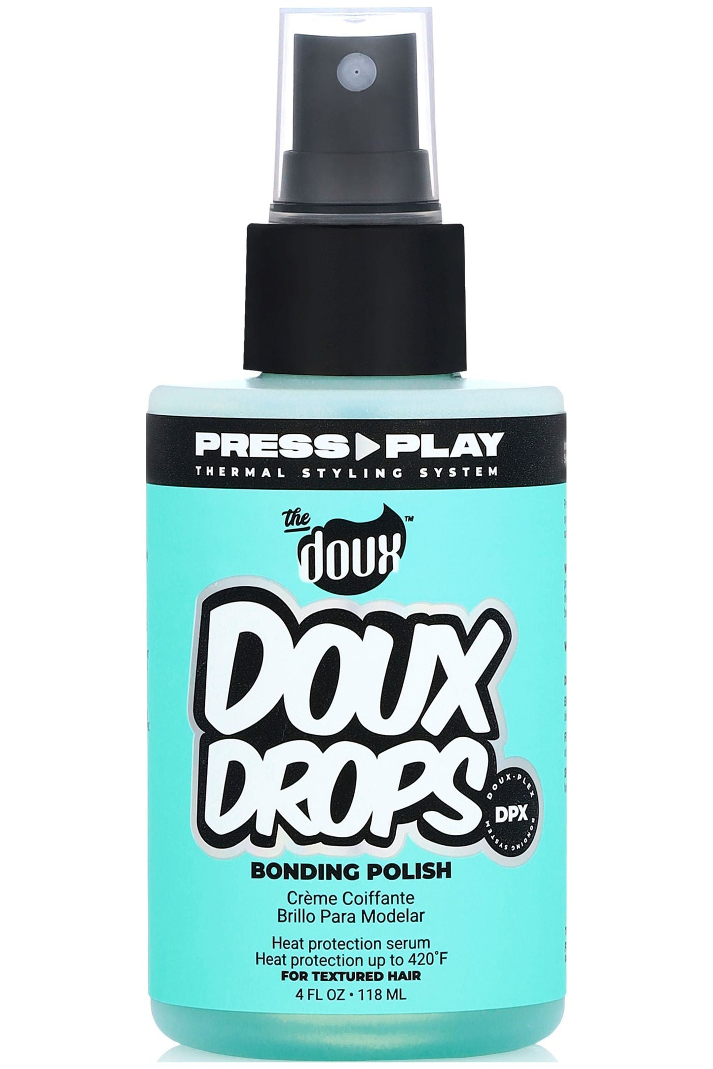 The Doux Doux Drops Bonding Polish Heat Protectant Serum 4 oz., All Hair Types, Moisturizing, Unisex