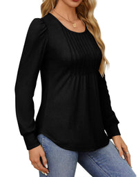 Women Dressy Casual Long Sleeve Shirts Fall Tunic Tops