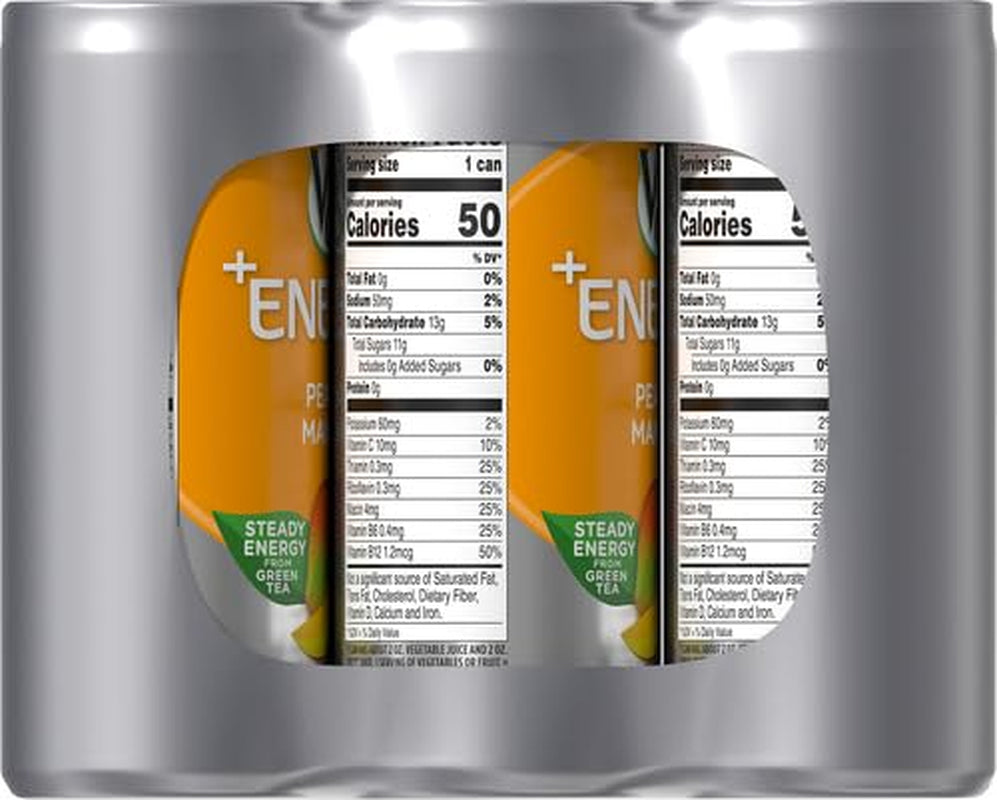 Peach Mango Juice Energy Drink 8 Fl Oz Can 12 Pack