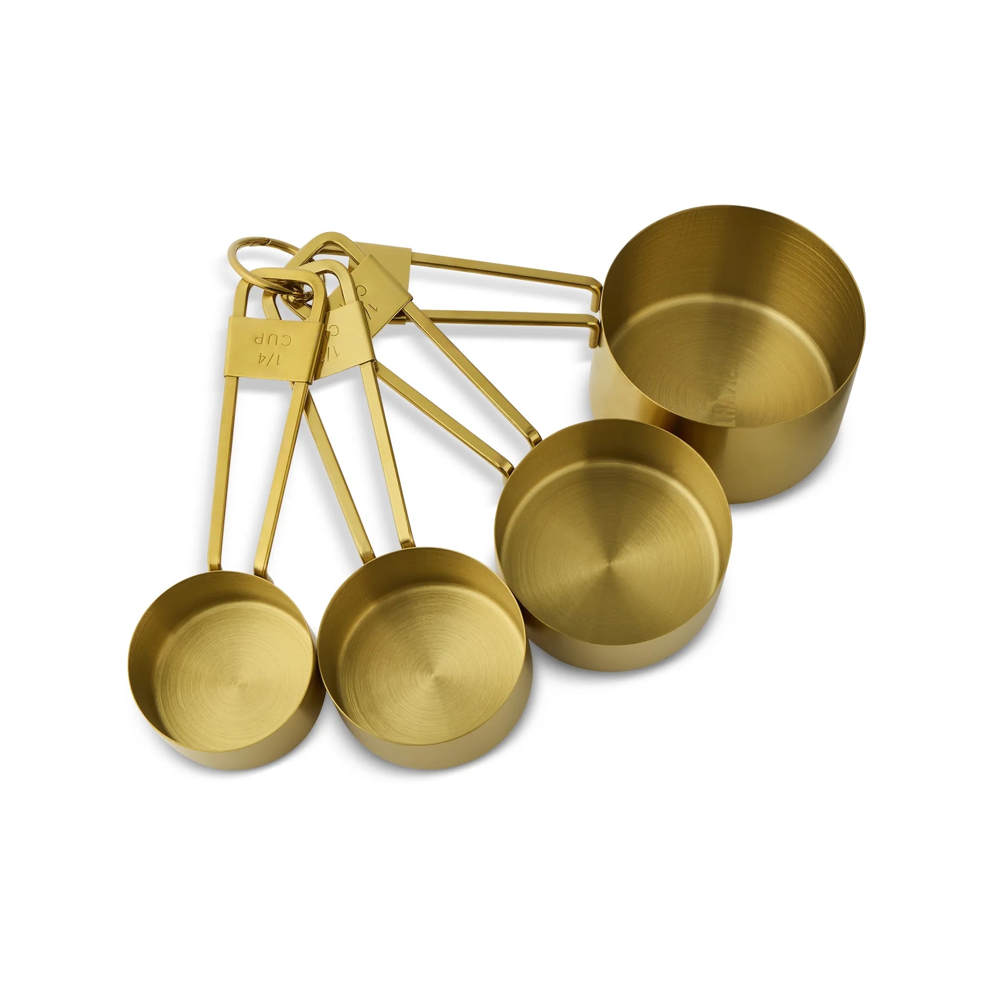 4-Piece Gold Stainless Steel Nesting Measuring Cup Set