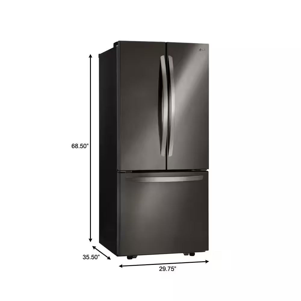 LG 30 In. W 22 Cu. Ft. French Door Refrigerator with Ice Maker