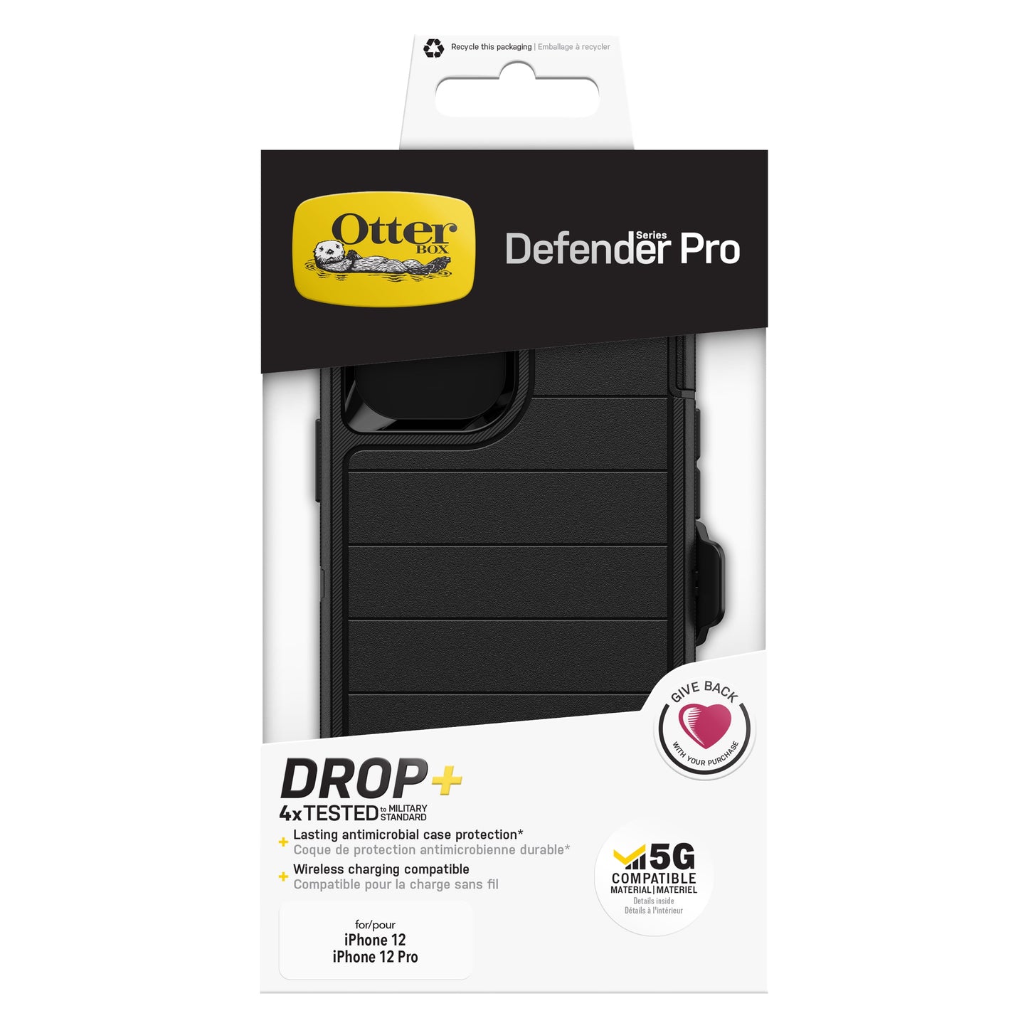 Defender Series Pro Phone Case for Apple Iphone 12, Iphone 12 Pro - Black