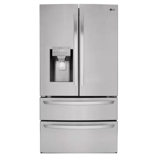 28 Cu. Ft. 4-Door French Door Smart Refrigerator with Ice and Water Dispenser in Printproof Stainless Steel