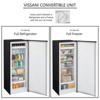 7 Cu. Ft. Convertible Upright Freezer/Refrigerator in Stainless Steel