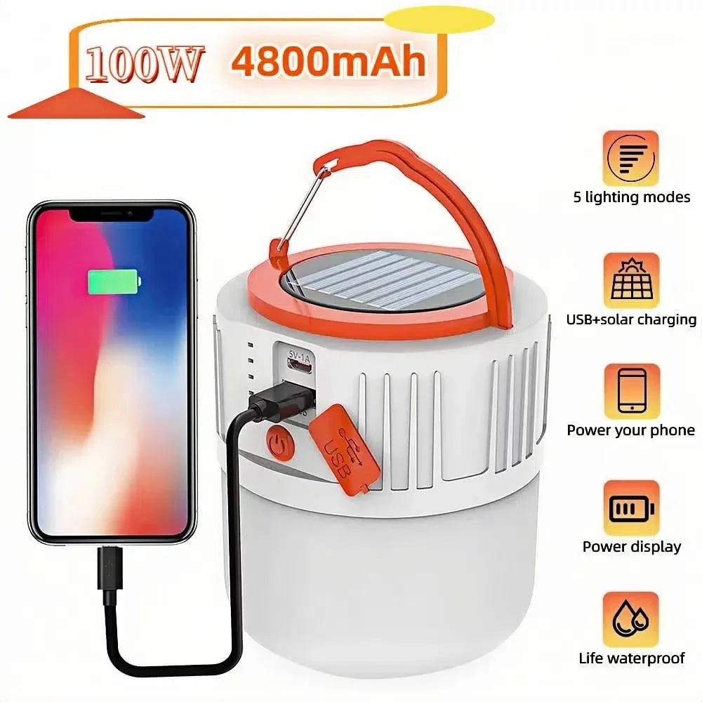 Teblint LED Camping Lantern Rechargeable 4800Mah Power Bank