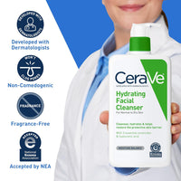 CeraVe Hydrating Facial Cleanser Moisturizing Face Wash for Dry Skin