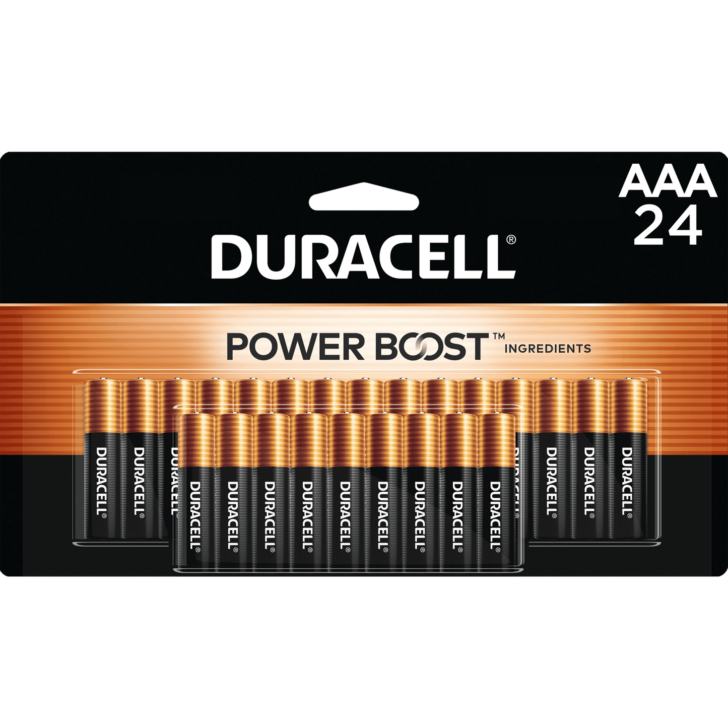 Duracell Coppertop AAA Battery with POWER BOOSTâ„¢, 24 Pack Long-Lasting Batteries