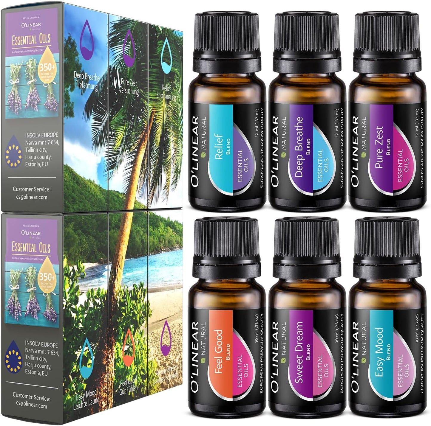 Essential Oils 6 Blends Set Perfect for Humidifiers and Diffusers