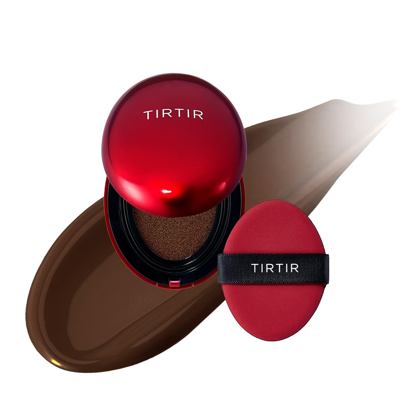 TIRTIR Mask Fit Red Cushion Foundation | Full Coverage, Weighless, Skin Fit, Satin Glow Finish, Korean Cushion Foundation (#23N Sand, 0.63 Fl Oz (Pack of 1))