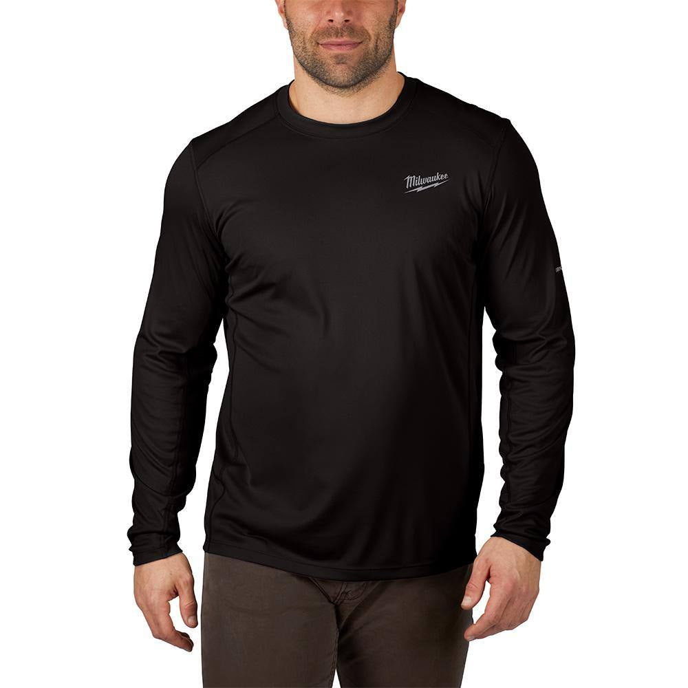 Men's WORKSKIN Long Sleeve T-Shirt with Hat, Gray Gaiter and Clear Safety Glasses