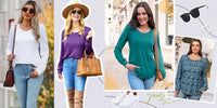 Women Dressy Casual Long Sleeve Shirts Fall Tunic Tops