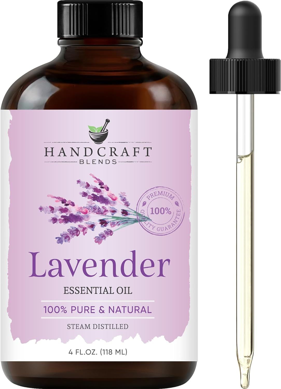 Lavender Essential Oil 4 Fl Oz Diffuser and Aromatherapy