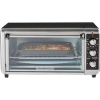 1500 W 8-Slice Stainless Steel Toaster Oven with Broiler