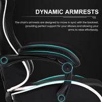 GTWD-200 Ergonomic Gaming Chair with Adjustable Pillows and Footrest