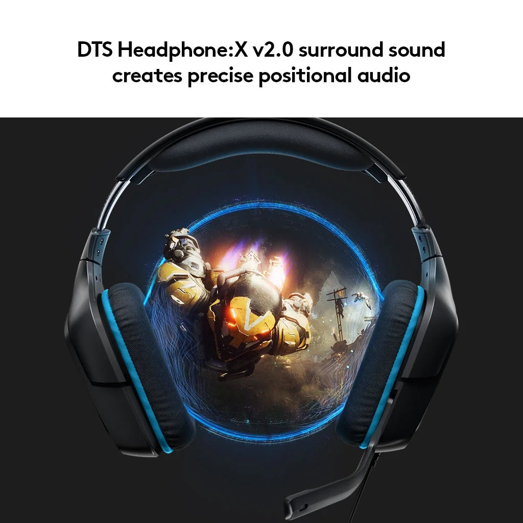 Logitech 432 Wired Gaming Headset, 7.1 Surround Sound