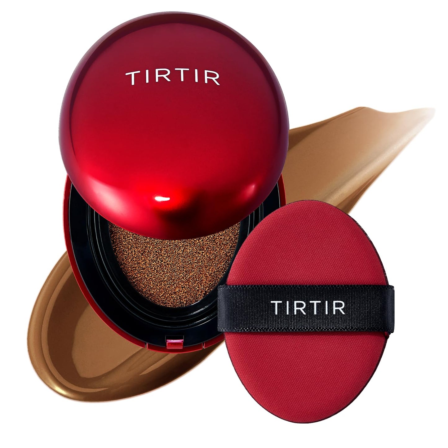 TIRTIR Mask Fit Red Cushion Foundation | Full Coverage, Weighless, Skin Fit, Satin Glow Finish, Korean Cushion Foundation (#23N Sand, 0.63 Fl Oz (Pack of 1))