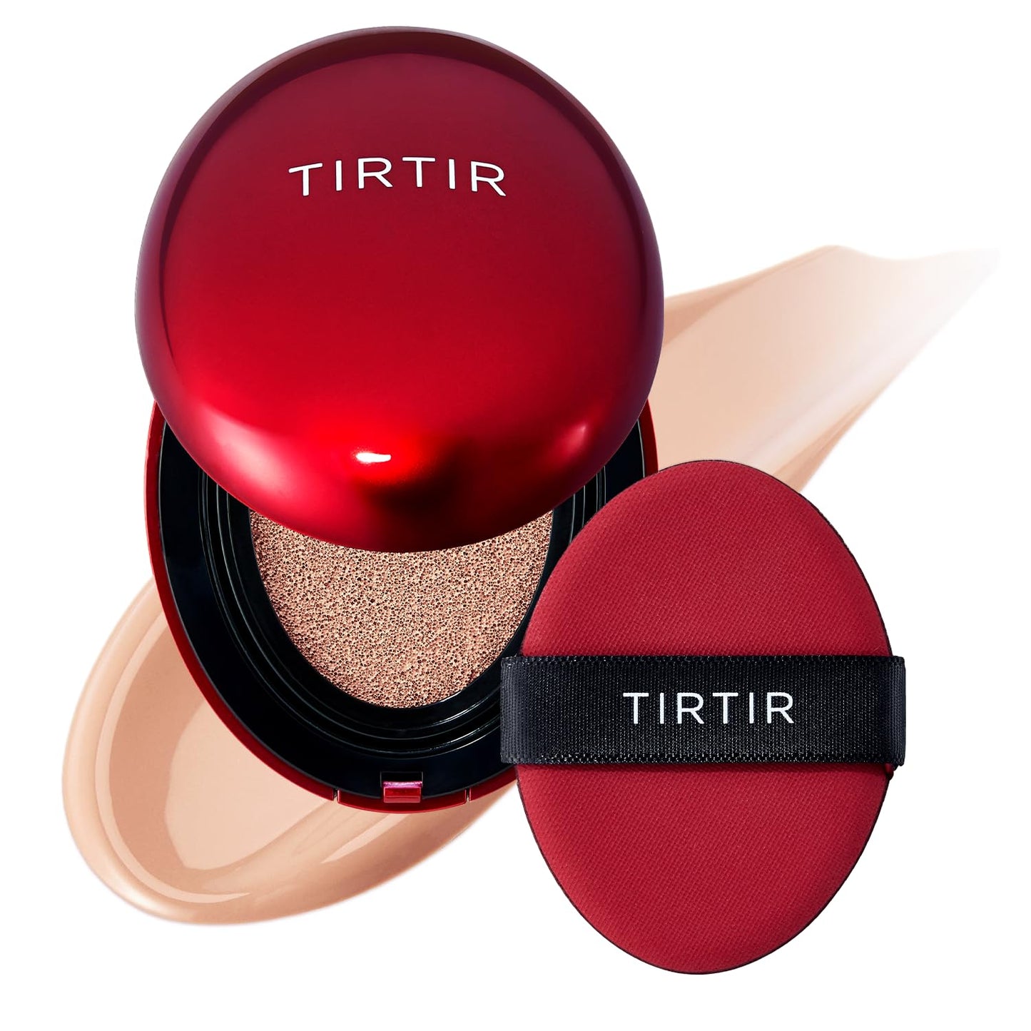 TIRTIR Mask Fit Red Cushion Foundation | Full Coverage, Weighless, Skin Fit, Satin Glow Finish, Korean Cushion Foundation (#23N Sand, 0.63 Fl Oz (Pack of 1))