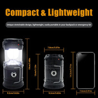 BeePrincess LED Camping Solar and Rechargeable Lantern Flashlight