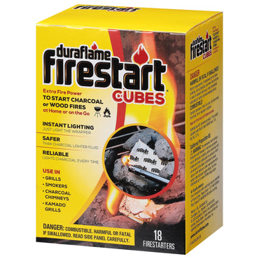 Duraflame Firestart Cubes 18-Ct Fire Starters for Wood or Charcoal Fires