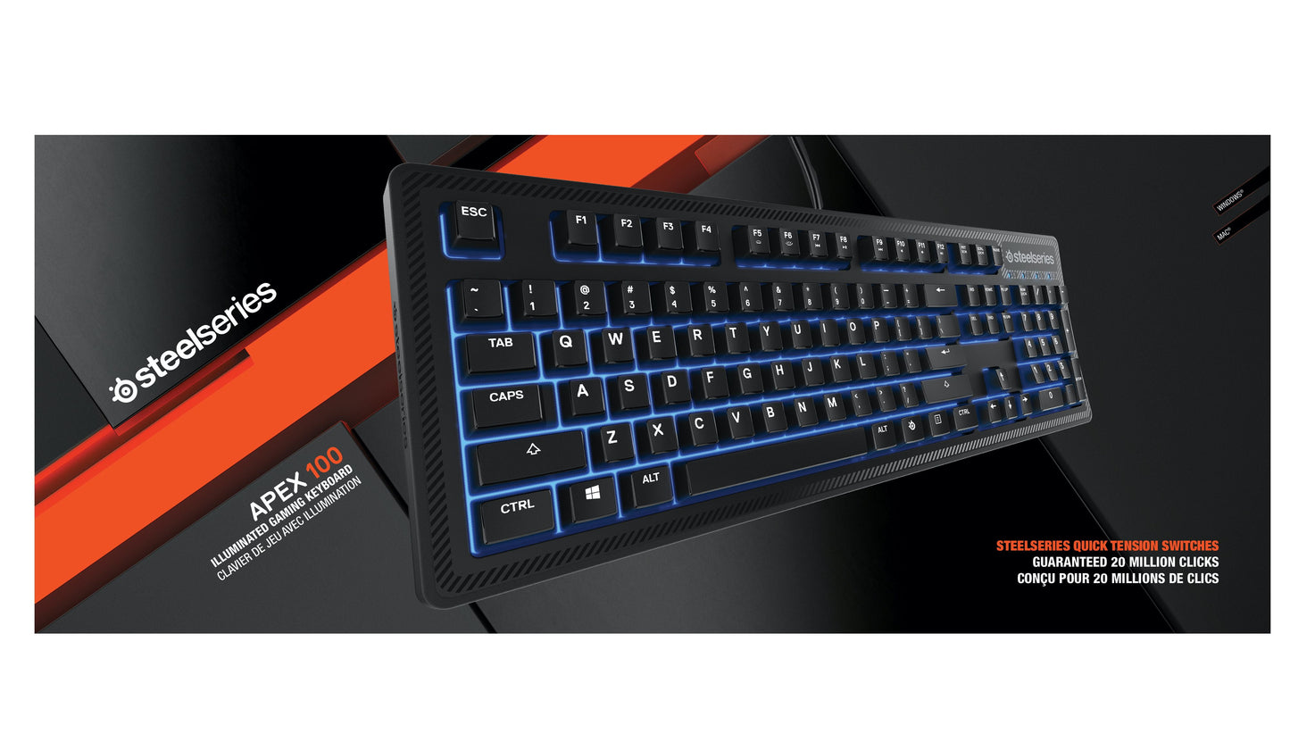 Apex 100 Gaming Keyboard Splash Resistant