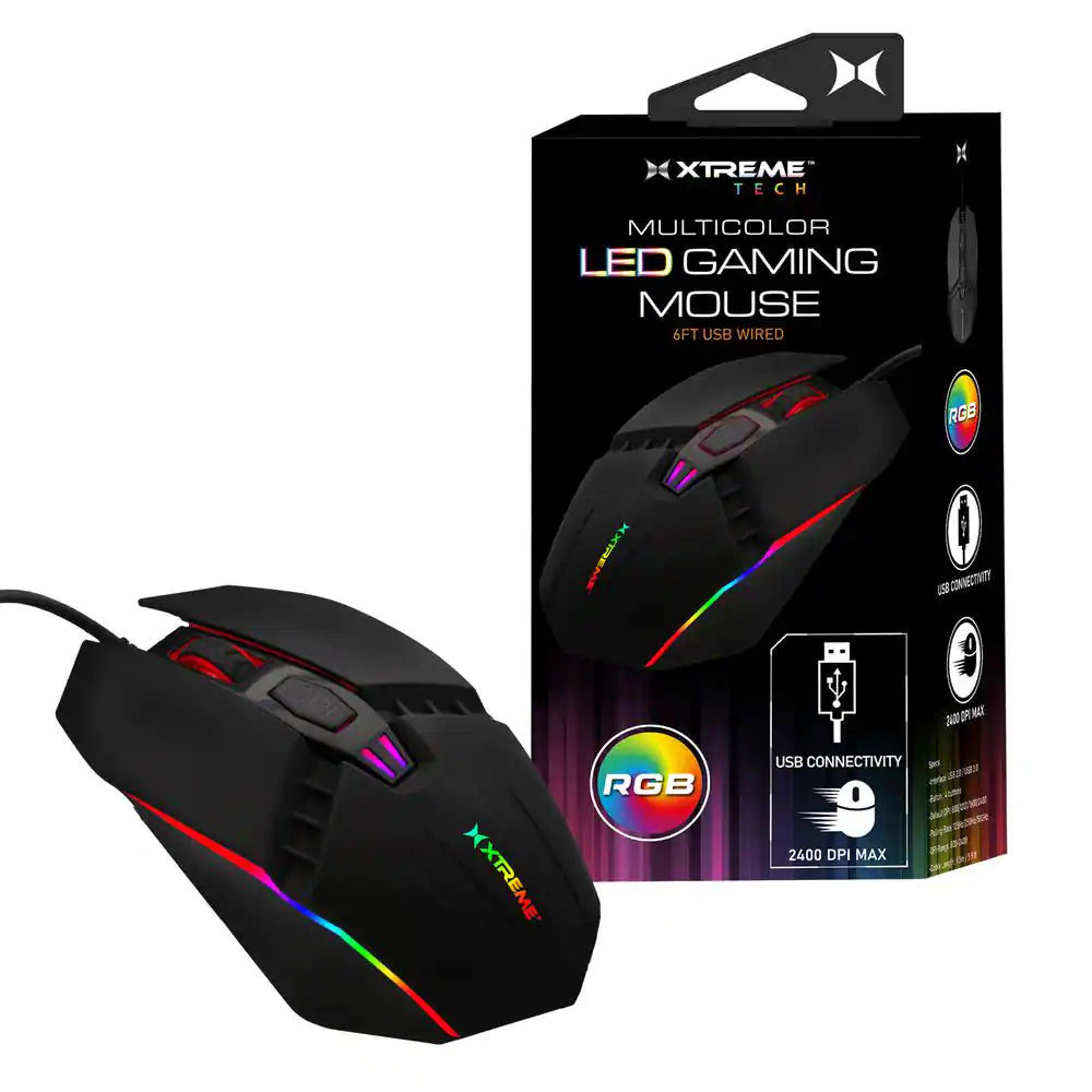 Multicolor LED Gaming Mouse 4 Selective DPI Modes